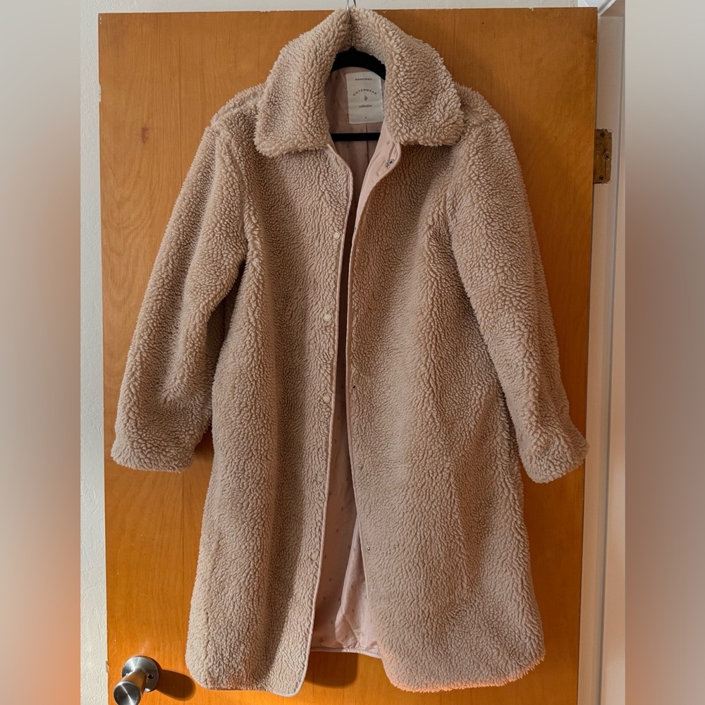 Cozy Beige Teddy Coat